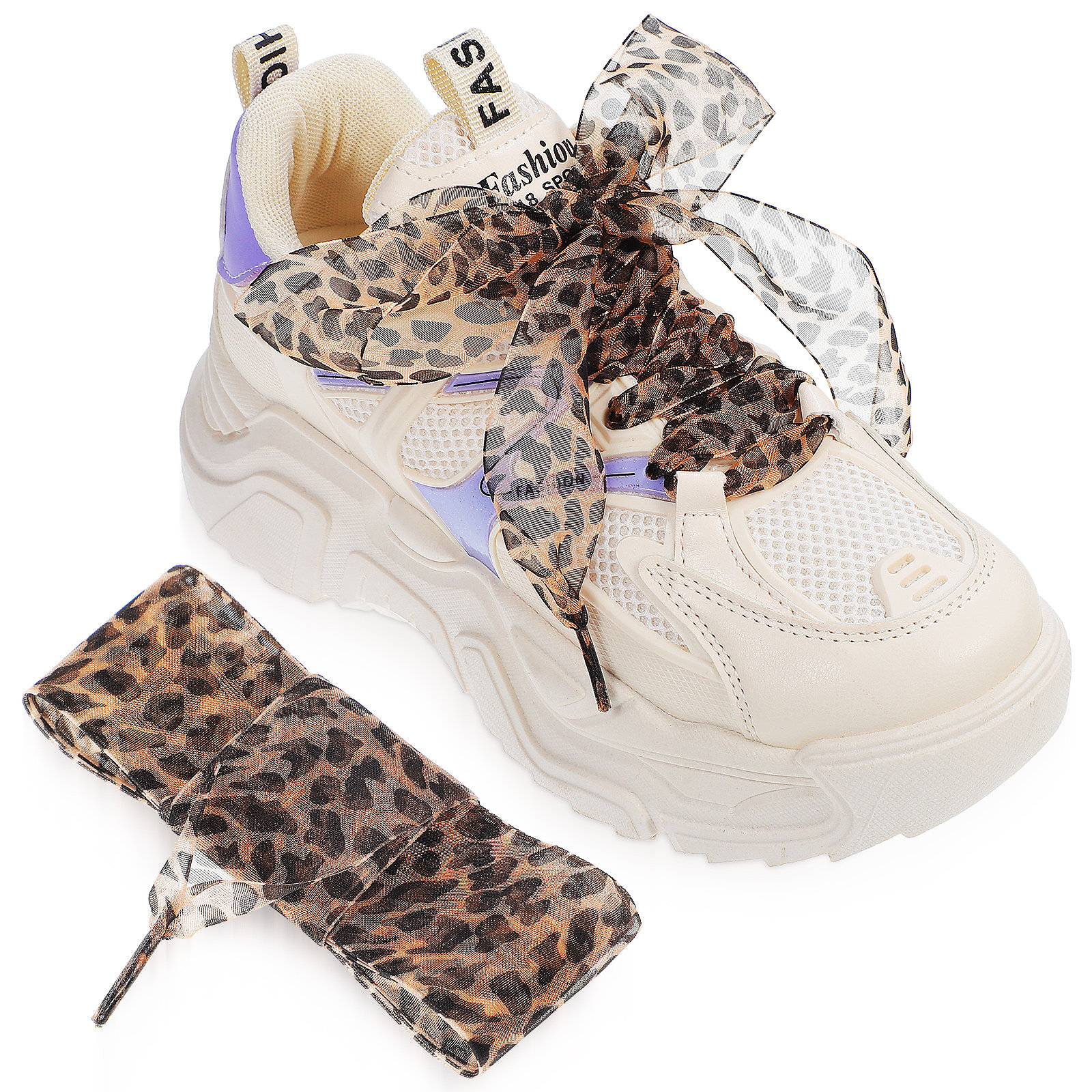 2Pcs Stylish Leopard Pattern W - Lace Replacement Flat recensie en prijs
