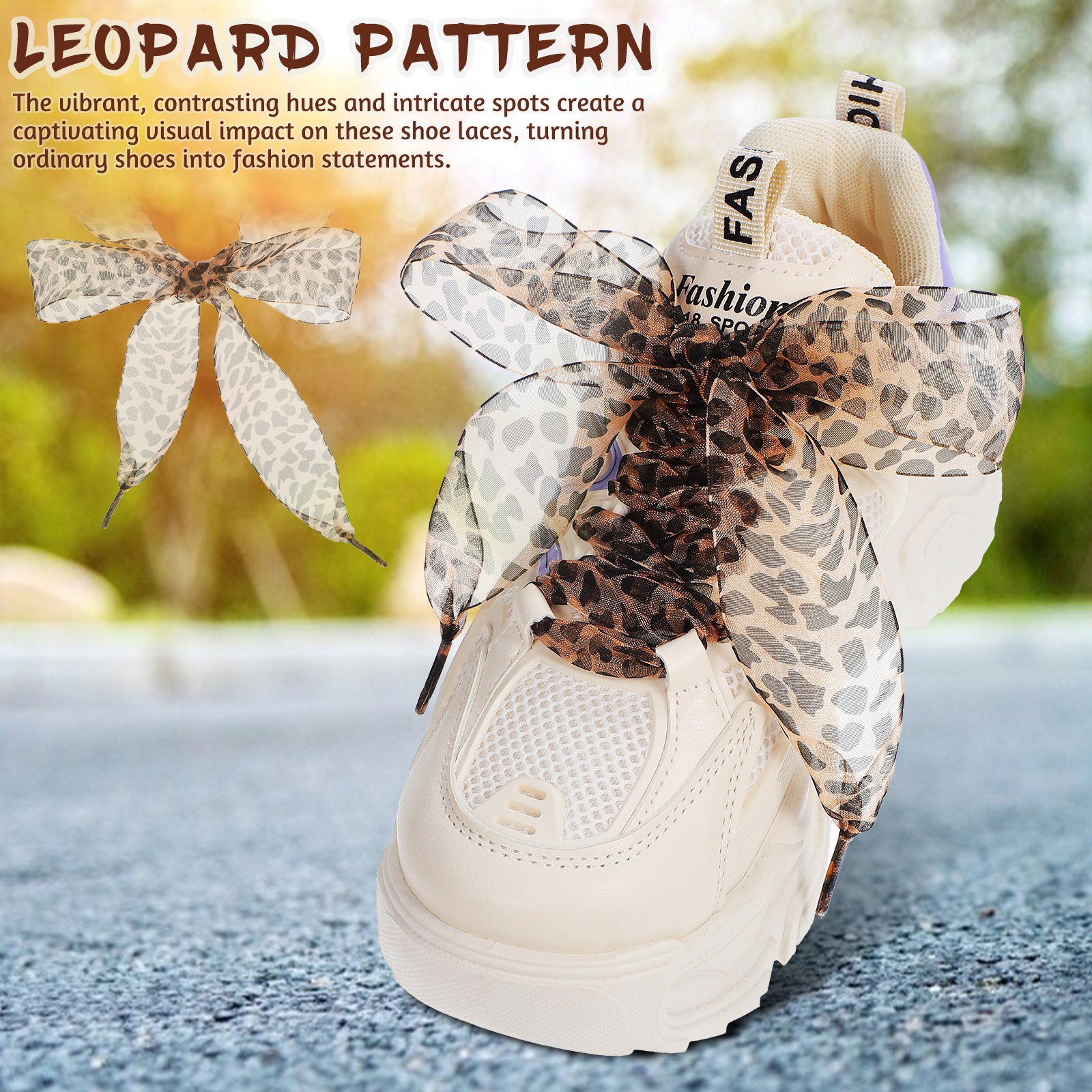 2Pcs Stylish Leopard Pattern W - Lace Replacement Flat recensie en prijs