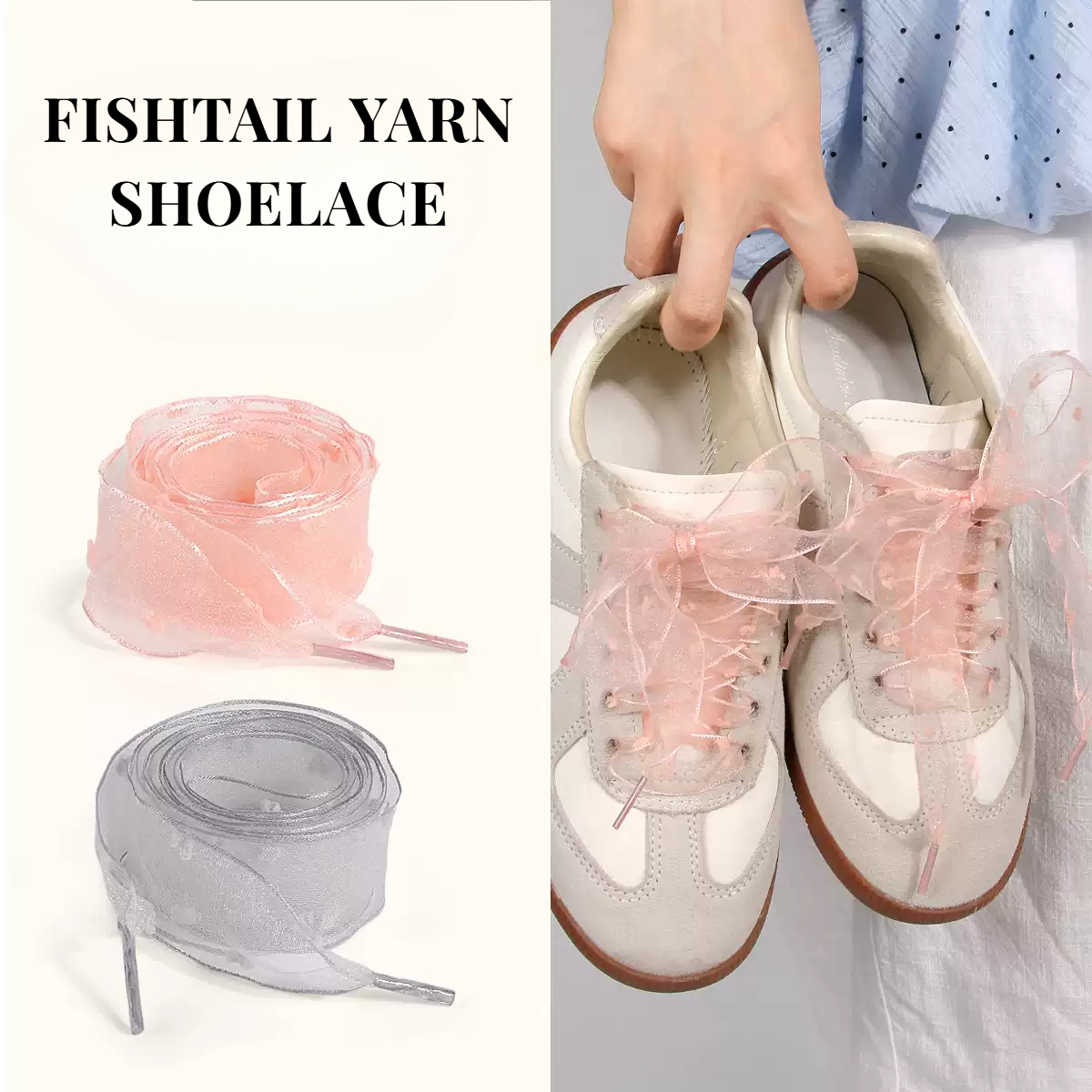 Fishtail Organza Ribbon Shoela - Lace Replacement Flat recensie en prijs